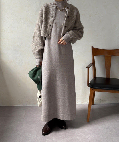 針織開衫+針織連衣裙套裝