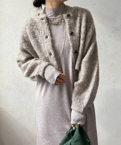 針織開衫+針織連衣裙套裝