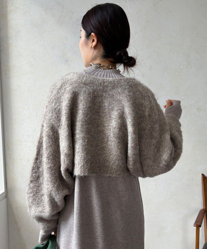 針織開衫+針織連衣裙套裝