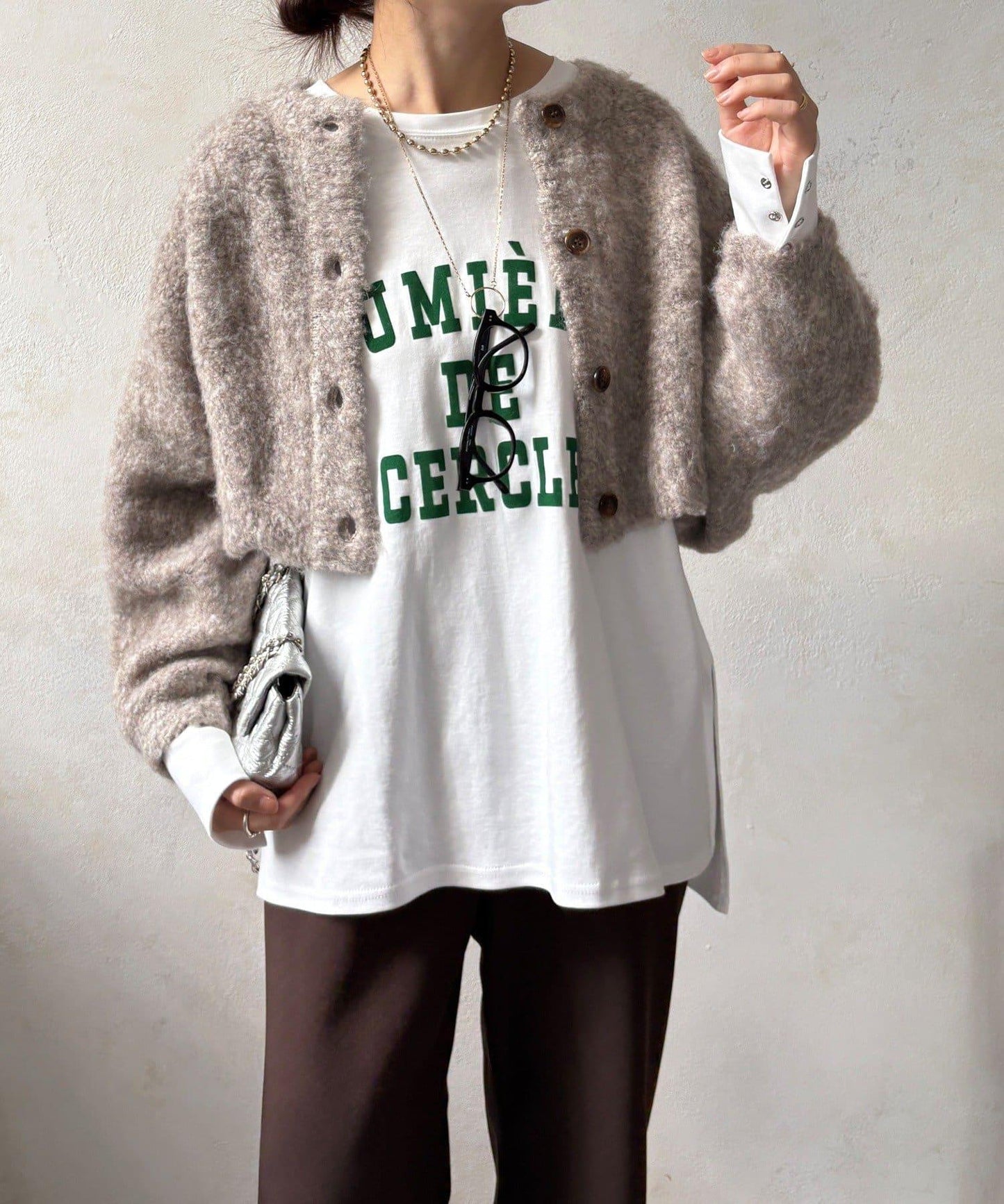 針織開衫+針織連衣裙套裝