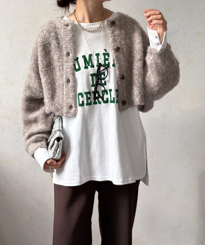 針織開衫+針織連衣裙套裝