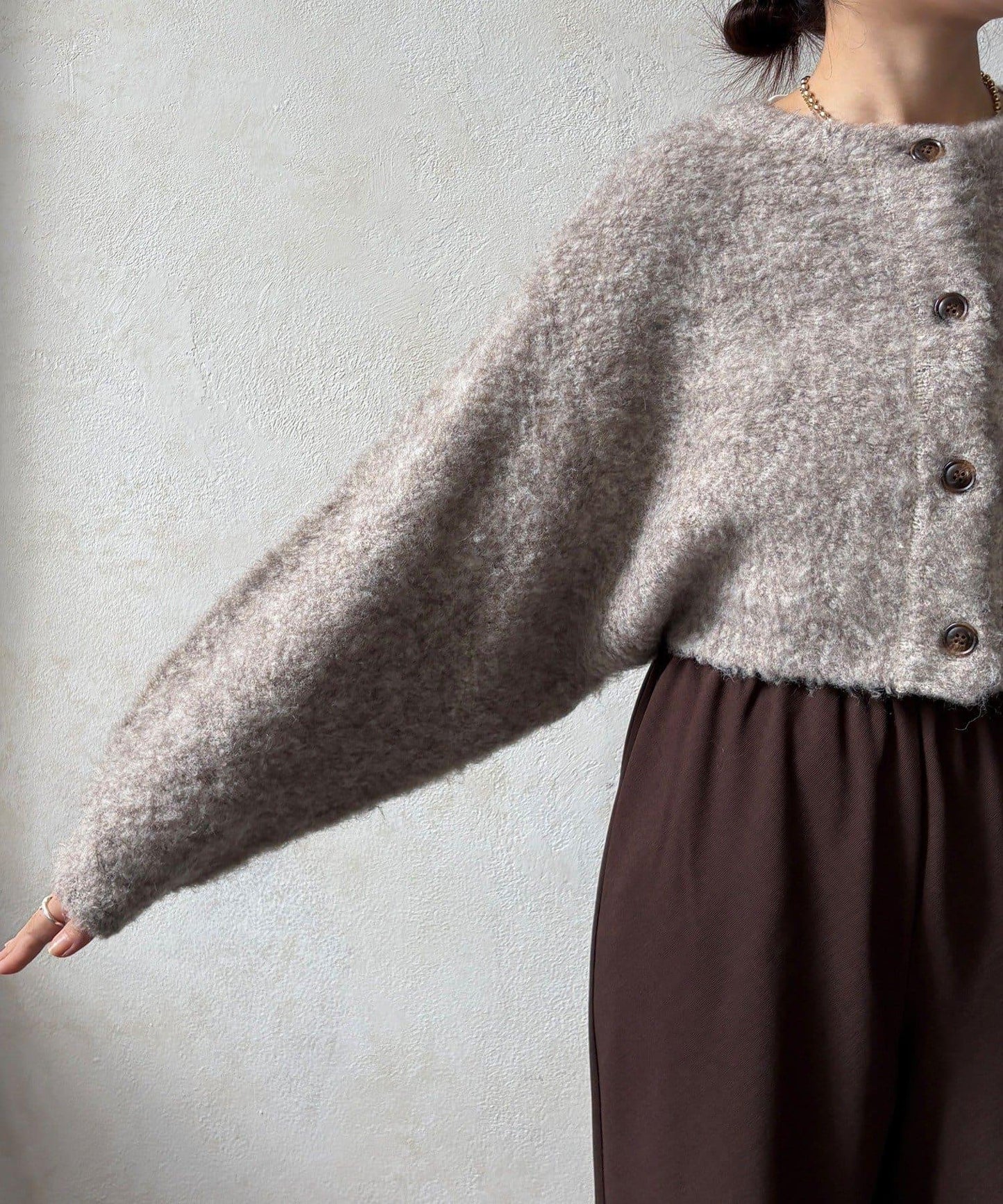 針織開衫+針織連衣裙套裝