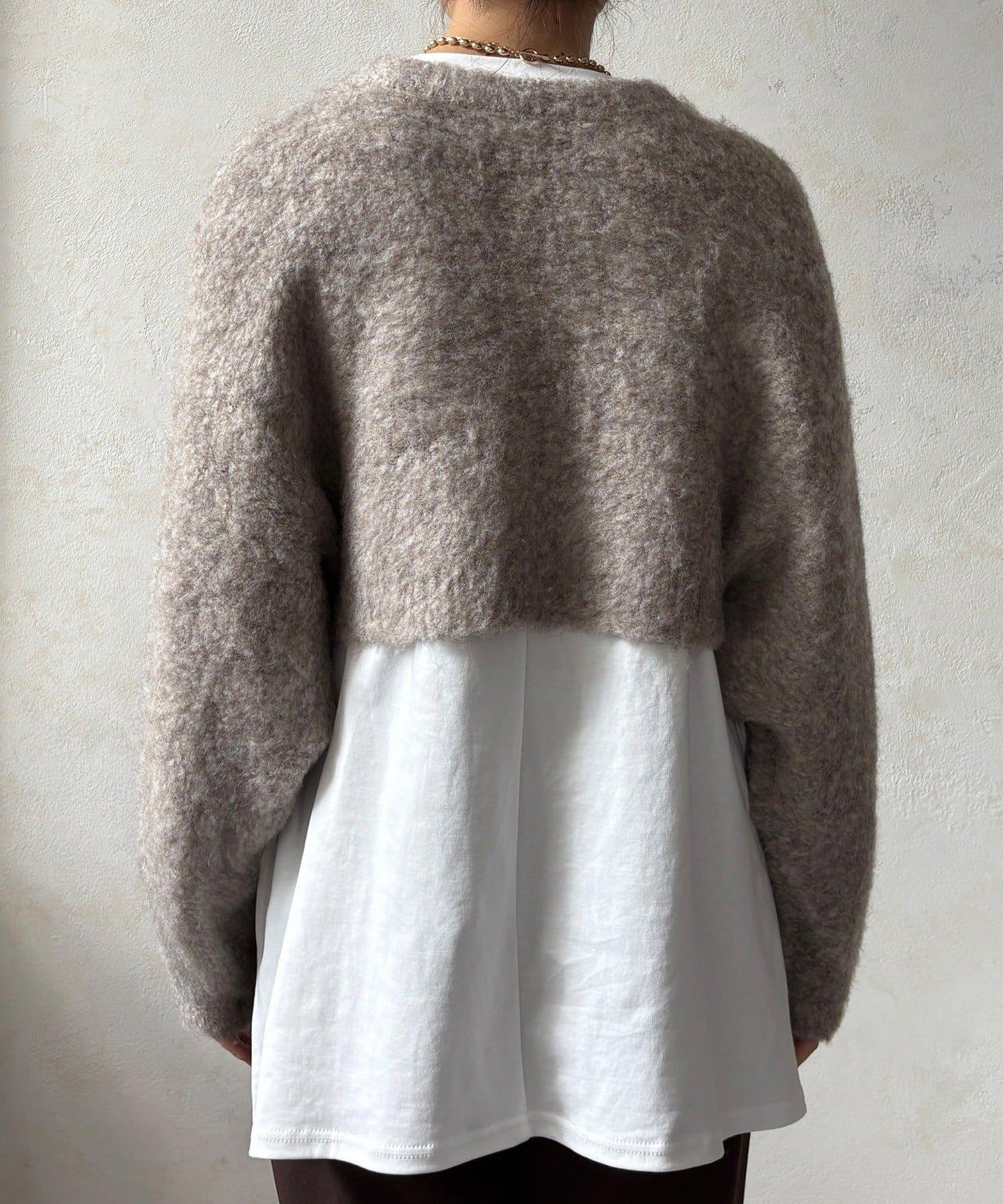 針織開衫+針織連衣裙套裝