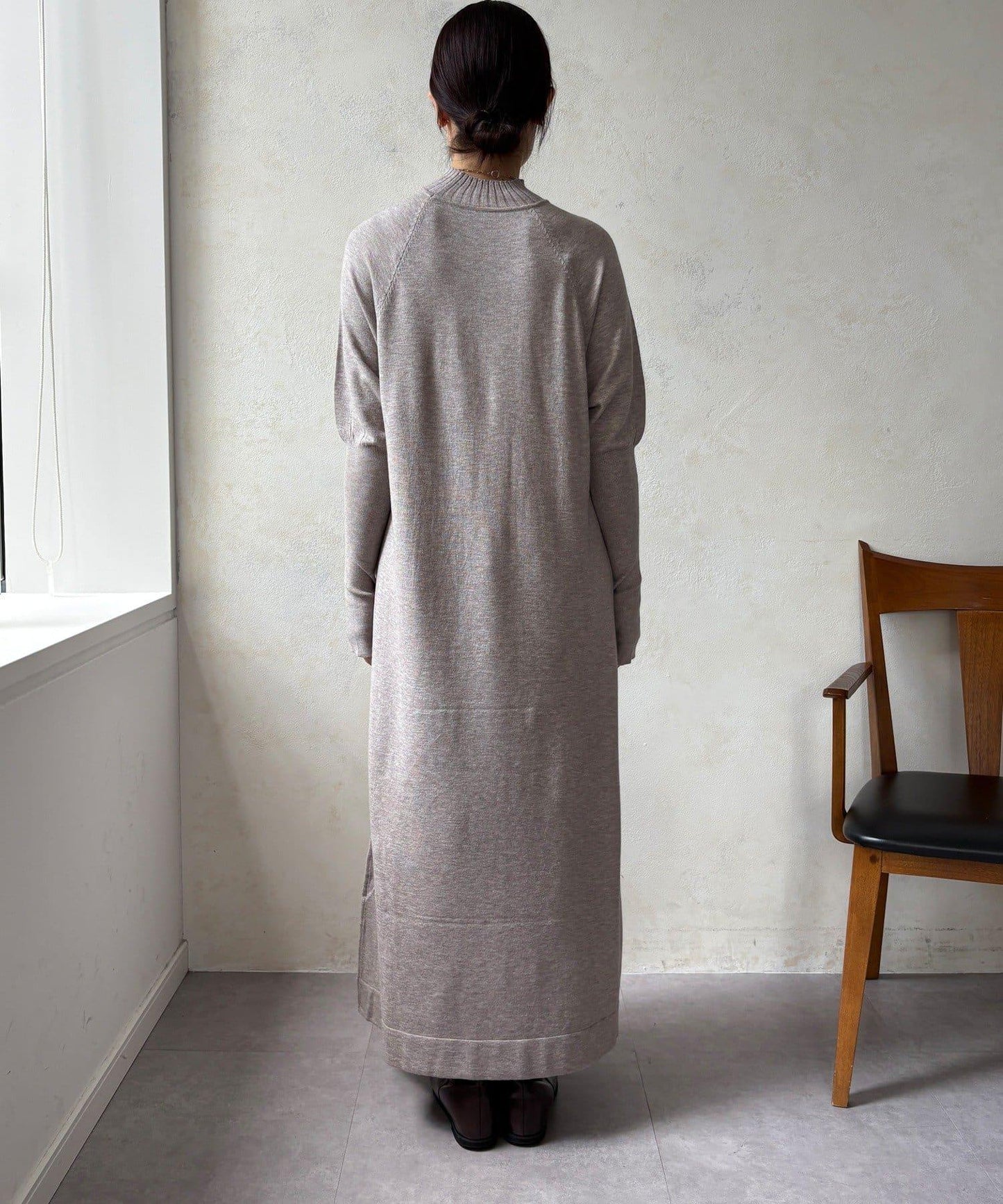 針織開衫+針織連衣裙套裝