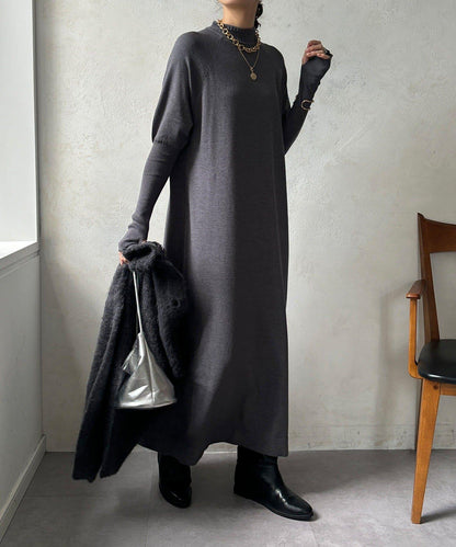 針織開衫+針織連衣裙套裝