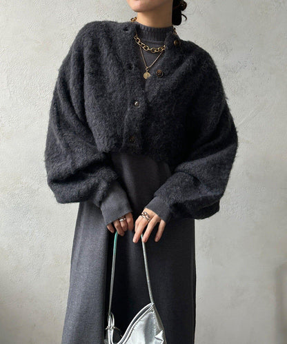 針織開衫+針織連衣裙套裝