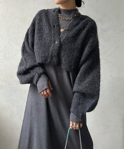 針織開衫+針織連衣裙套裝