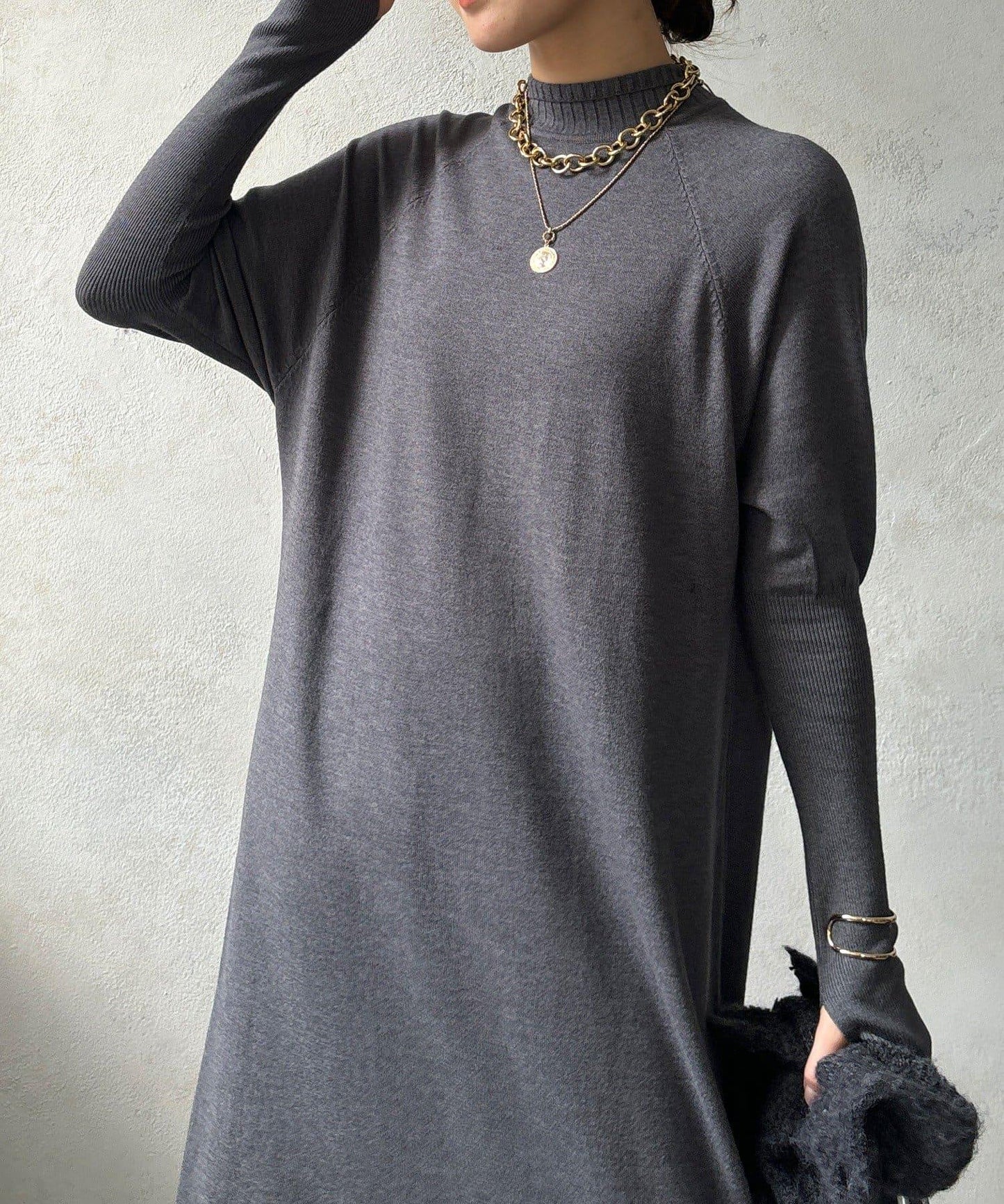 針織開衫+針織連衣裙套裝