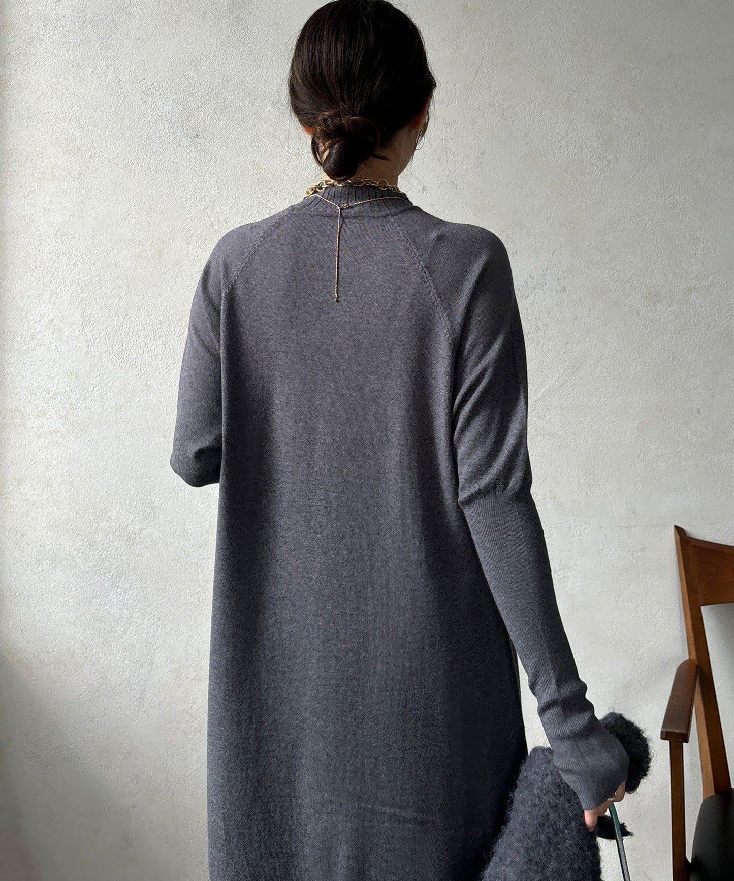 針織開衫+針織連衣裙套裝