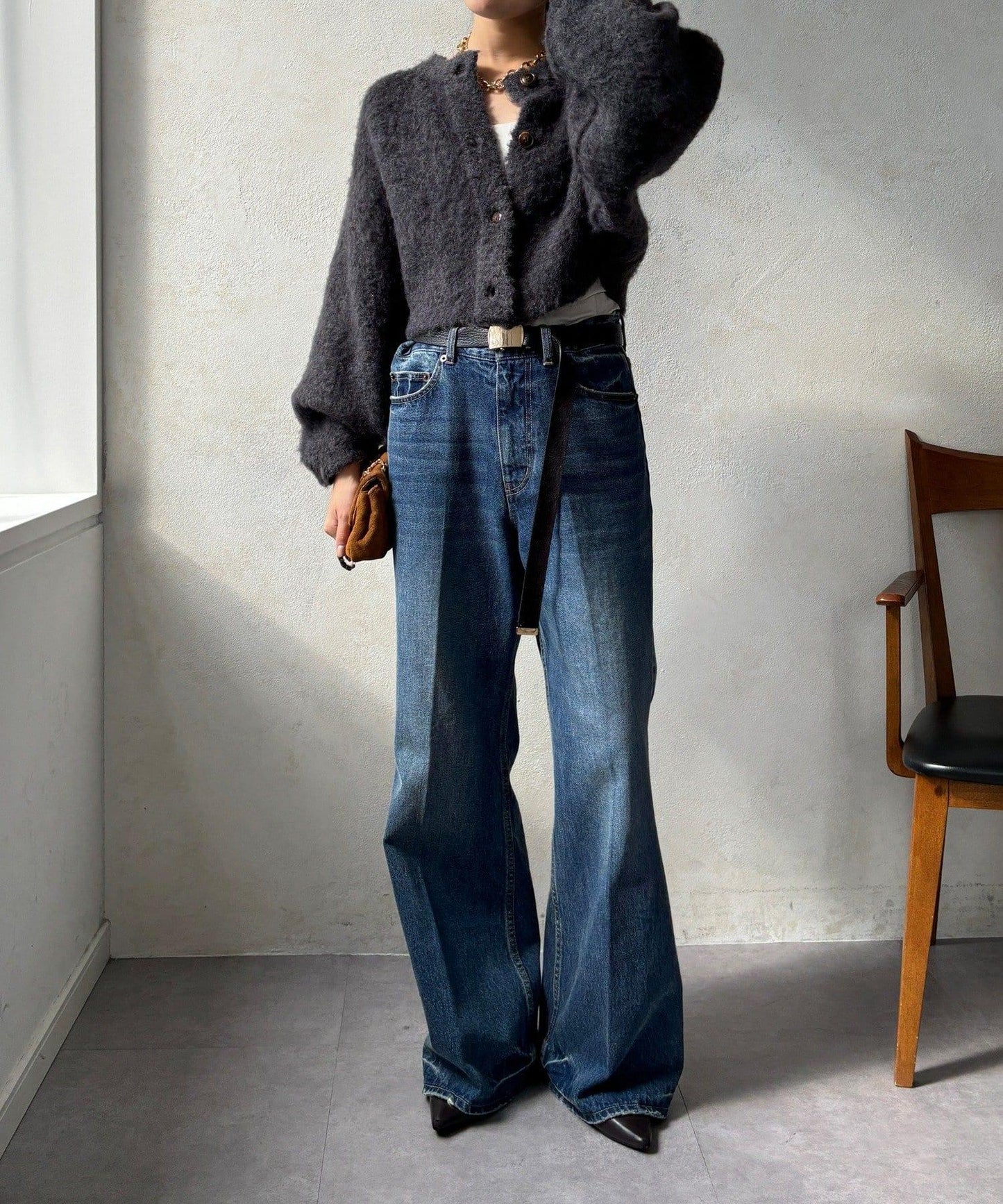 針織開衫+針織連衣裙套裝