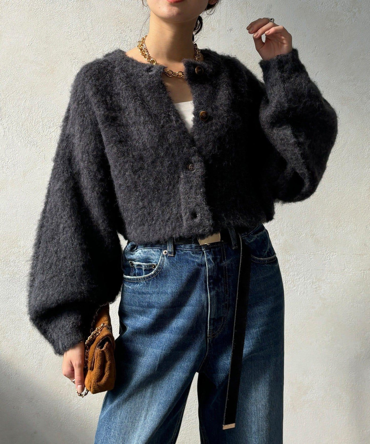 針織開衫+針織連衣裙套裝