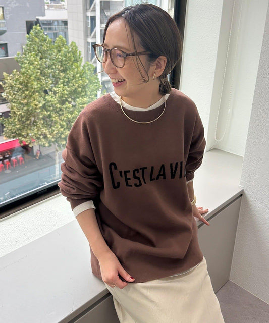 【@sein___000企畫】提花logo兩穿針織套頭衫