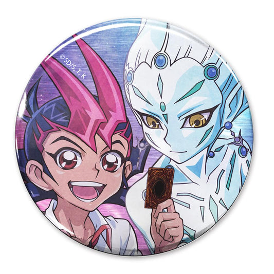 遊戲王ZEXAL 繪製版 九十九遊馬&阿斯特拉爾 65mm徽章 休閒模式決鬥者Ver.
