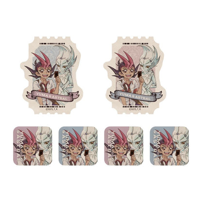遊戲王ZEXAL 繪製版 九十九遊馬&阿斯特爾 迷你貼紙套裝 休閒模式決鬥者Ver.