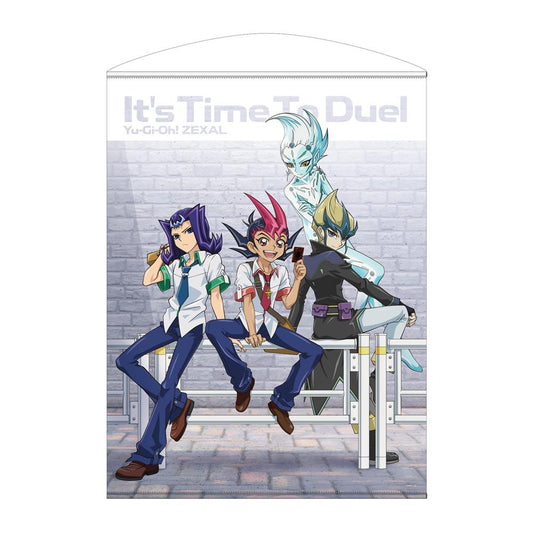 遊戲王ZEXAL_新繪 遊馬&阿斯特拉爾&凌牙&卡伊特 100cm掛毯 休閒模式的決鬥者