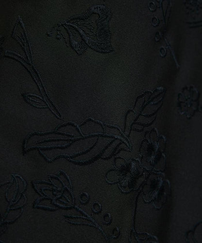 花卉刺繡I型休閒半身裙