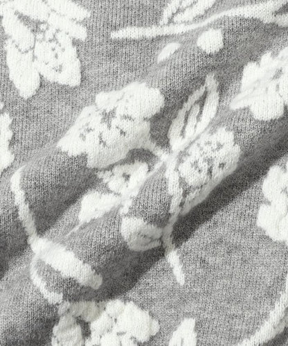 花卉提花針織開衫