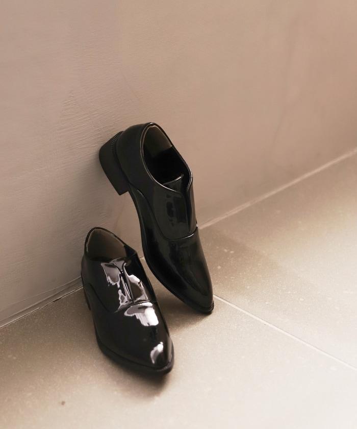 漆皮樂福鞋（22.5～24.5cm尺碼可選）