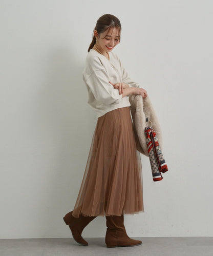 《さりげなく大人可愛い》雙珍珠紐扣短款開衫