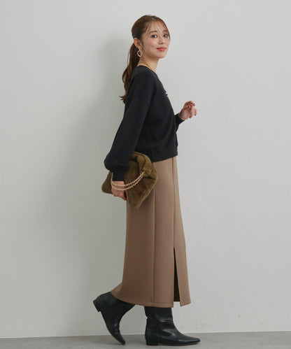 《さりげなく大人可愛い》雙珍珠紐扣短款開衫