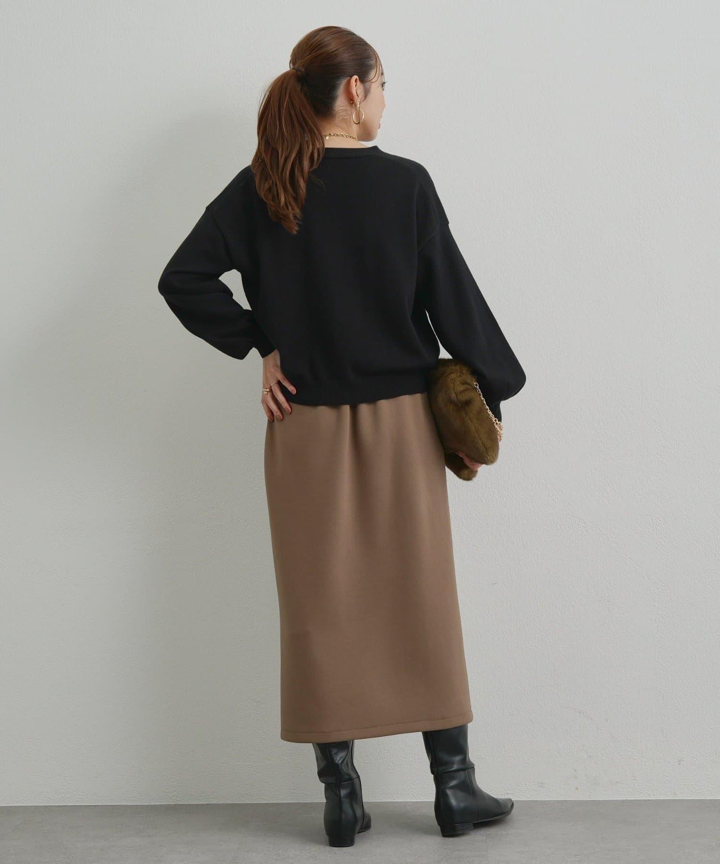 《さりげなく大人可愛い》雙珍珠紐扣短款開衫