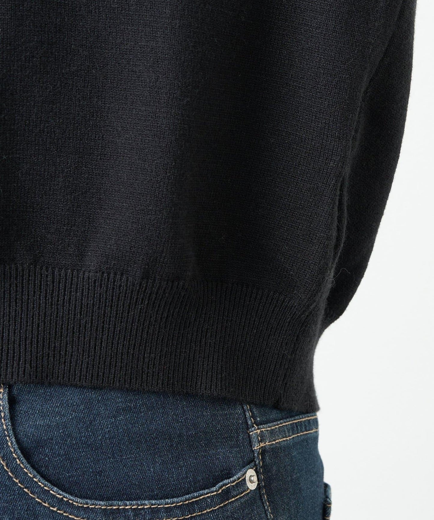 《さりげなく大人可愛い》雙珍珠紐扣短款開衫