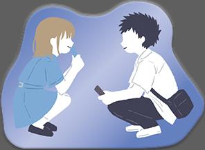 《青之箱》_徽章／豬股大喜&鹿野千夏 B 休閒調色
