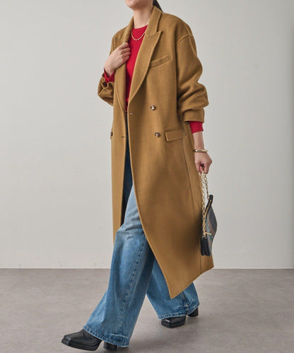 駁領雙面呢大衣