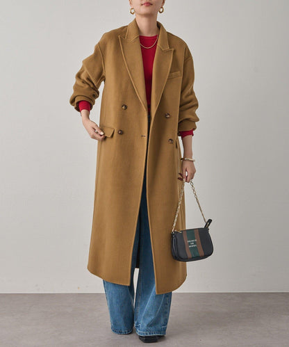 駁領雙面呢大衣