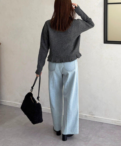 貴賓犬絨面單肩包