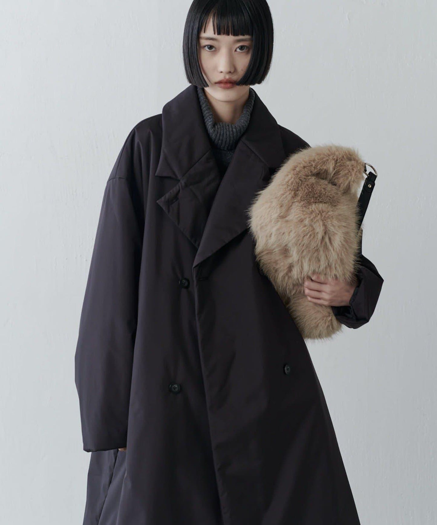 【ETHERMALOFT(R)】2WAY領中棉長款大衣