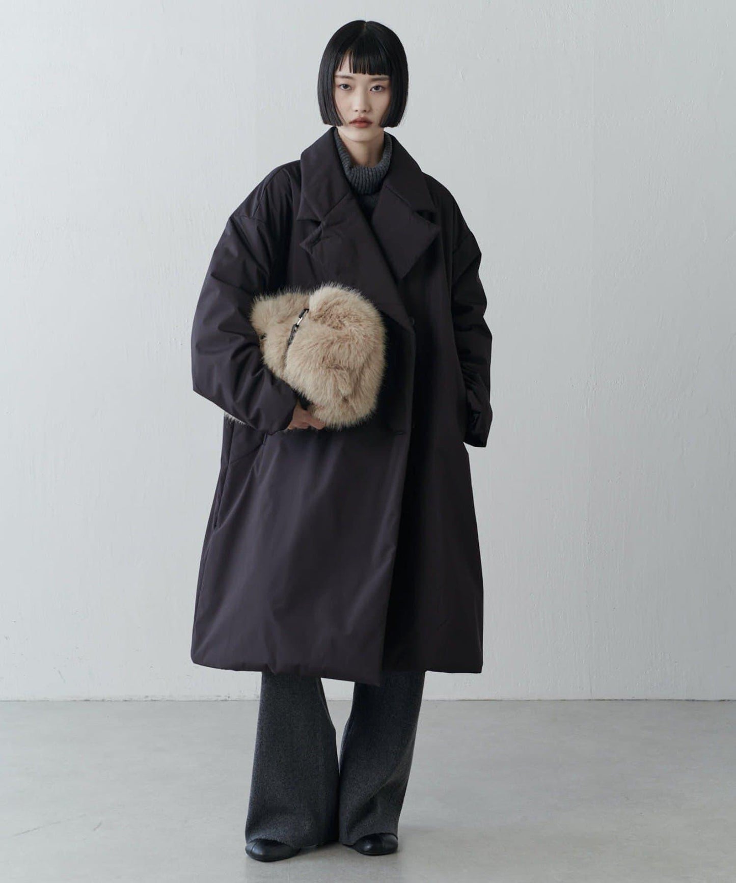 【ETHERMALOFT(R)】2WAY領中棉長款大衣