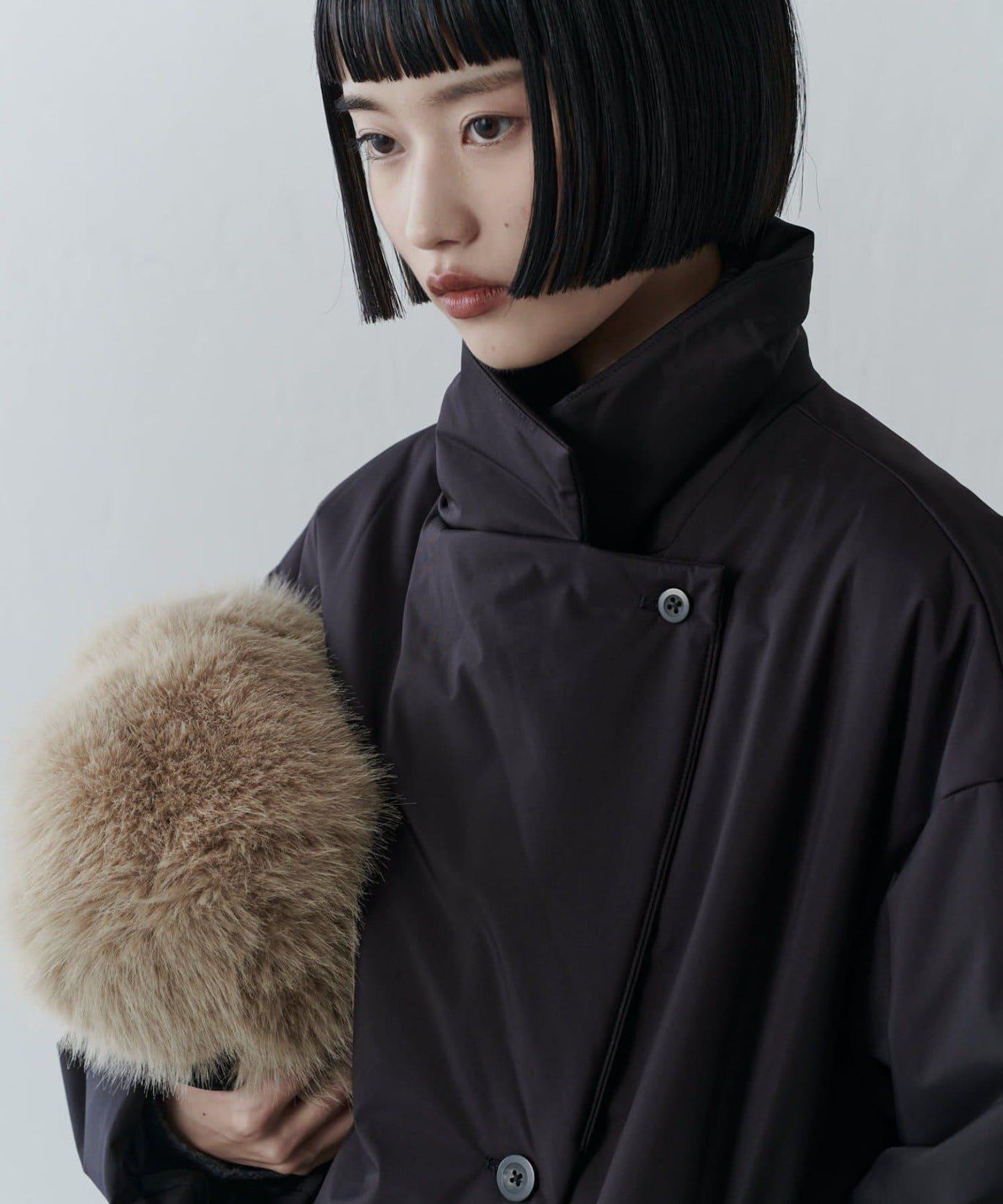 【ETHERMALOFT(R)】2WAY領中棉長款大衣