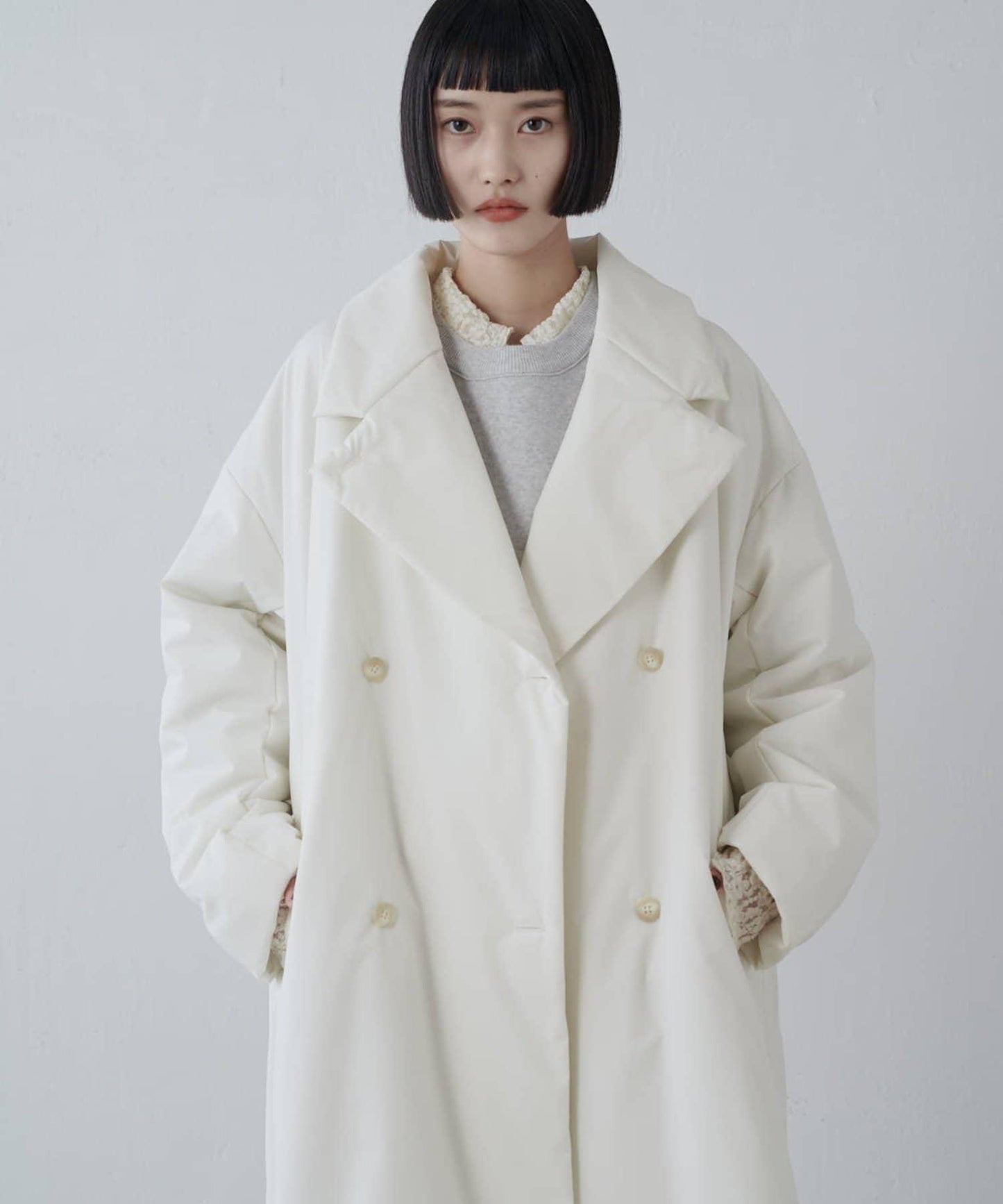 【ETHERMALOFT(R)】2WAY領中棉長款大衣