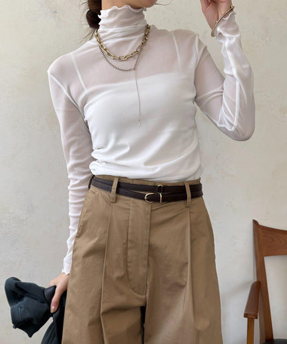 薄紗高領衫