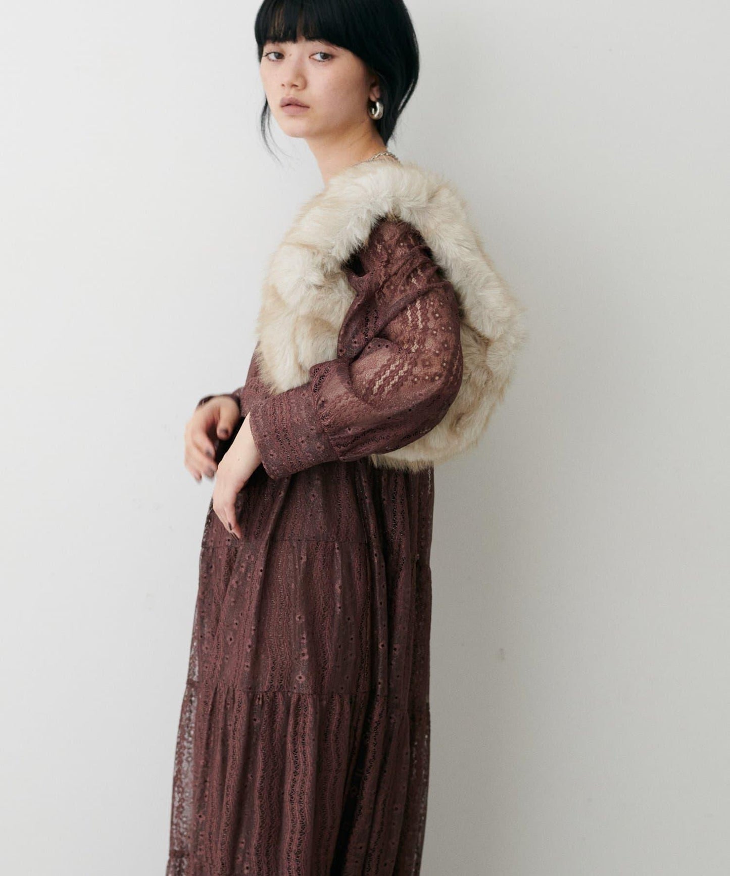 單手柄環保仿皮草托特包