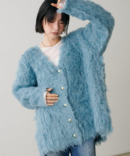 高貴起毛工藝針織大衣