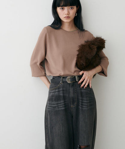 單手柄環保仿皮草托特包