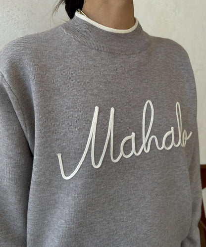 繡花字母針織上衣