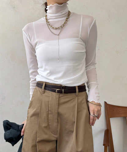 薄紗高領衫