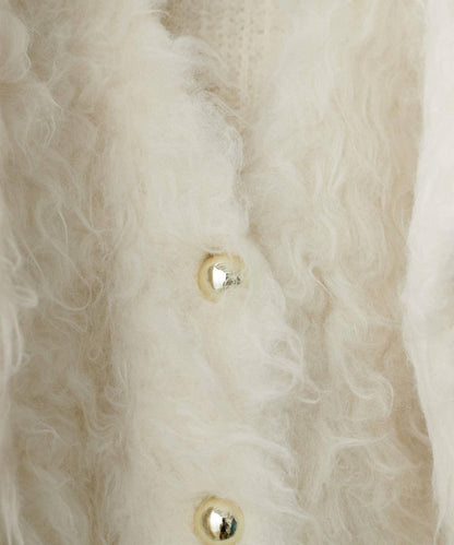 高貴起毛工藝針織大衣