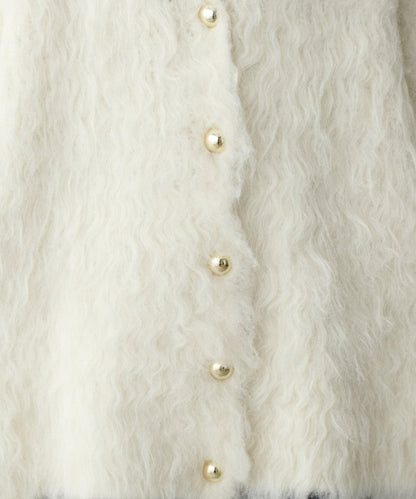 高貴起毛工藝針織大衣