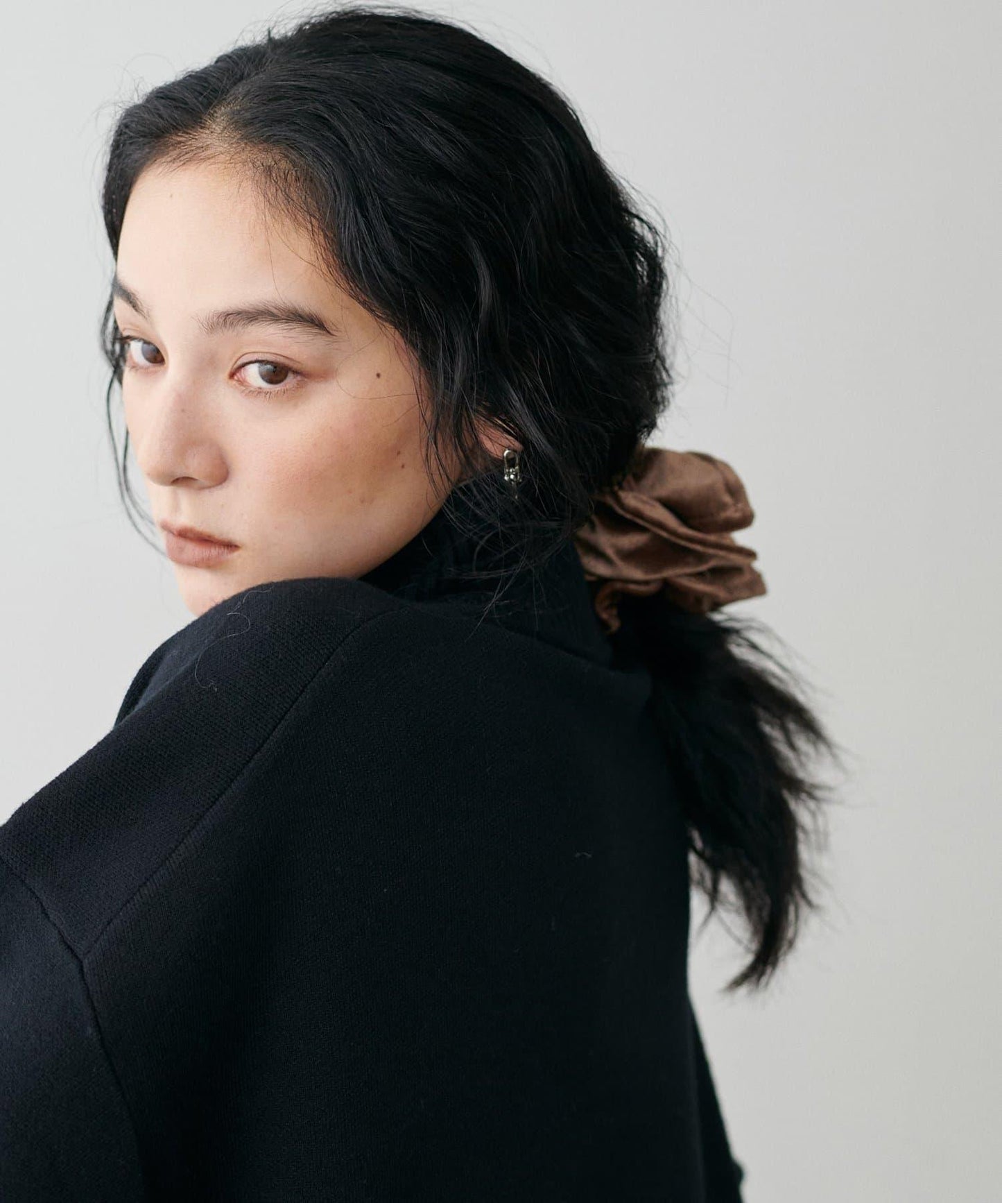 天鵝絨方形髮圈