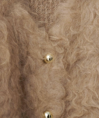 高貴起毛工藝針織大衣