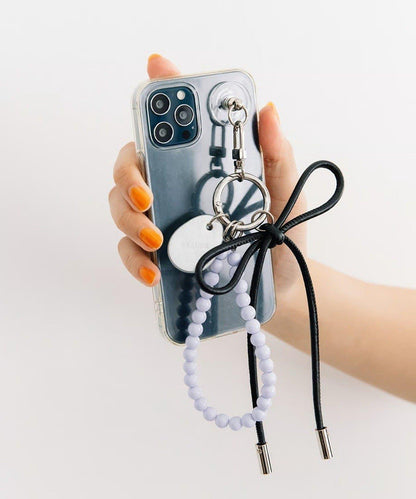 【BEAURE ビュレ】皮革蝴蝶結+珍珠吊墜