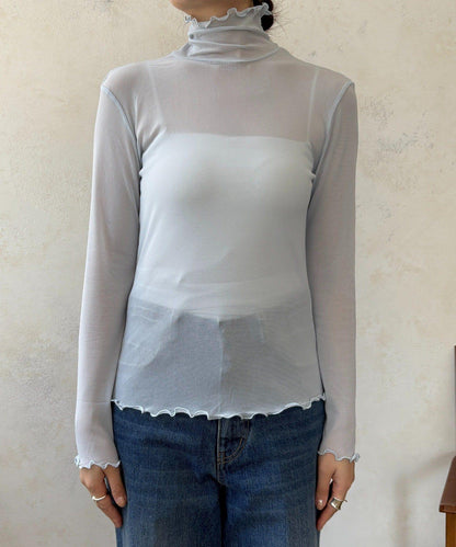 薄紗高領衫