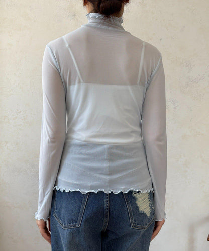 薄紗高領衫