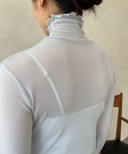 薄紗高領衫