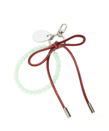 【BEAURE ビュレ】皮革蝴蝶結+珍珠吊墜