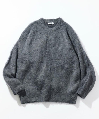 長毛針織圓領套頭衫